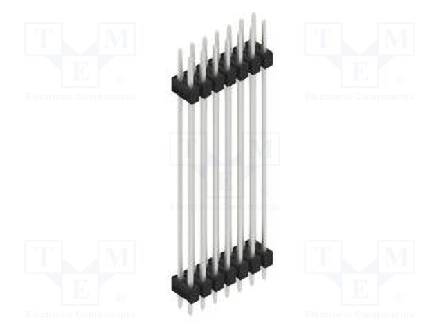 Connector: pin strips; pin header; male; PIN: 14; 2.54mm; THT; 2x7