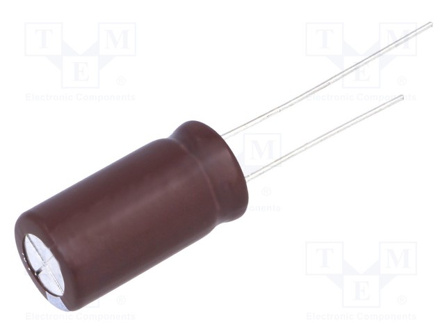 Capacitor: electrolytic; low impedance; THT; 100uF; 16VDC; ±20%