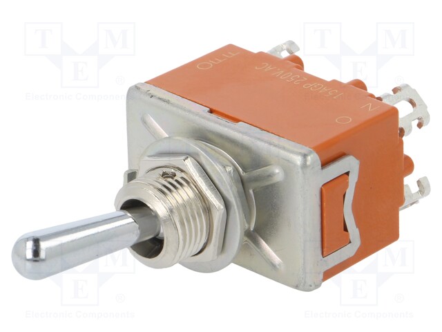 Switch: toggle; Pos: 2; DPST; ON-OFF; 15A/250VAC; 15A/30VDC