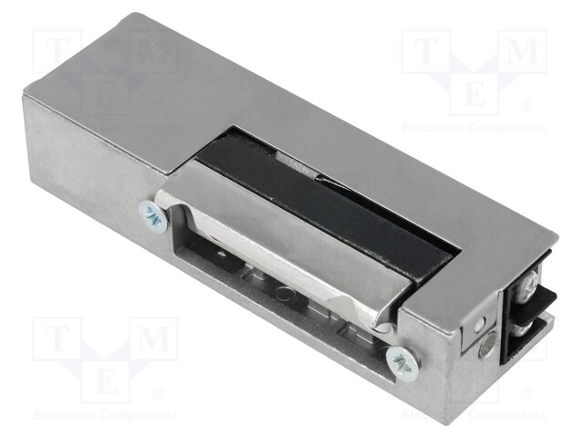 Electromagnetic lock; 7÷14VDC; V: with adjustable hook; W: 20mm