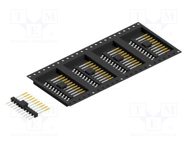 Connector: pin strips; pin header; male; PIN: 10; 2.54mm; SMT; 1x10