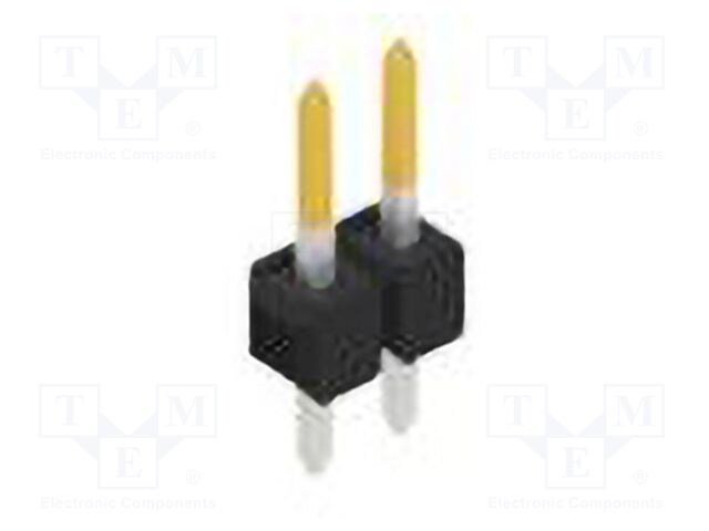 Connector: pin strips; pin header; male; PIN: 2; 2.54mm; THT; 1x2