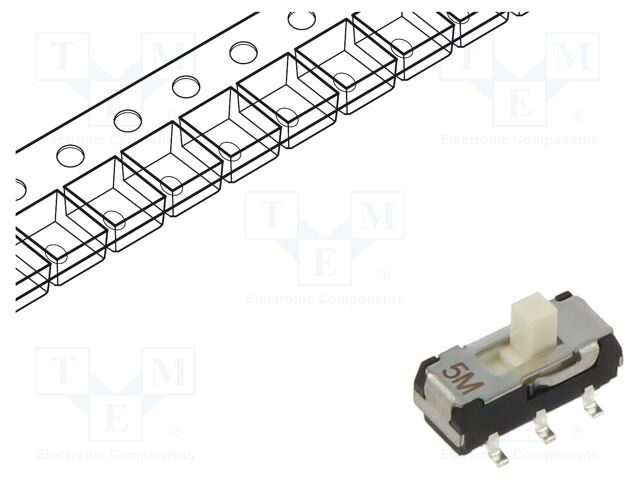 Slide Switch, DPDT, Surface Mount, CL-SB Series, 200 mA