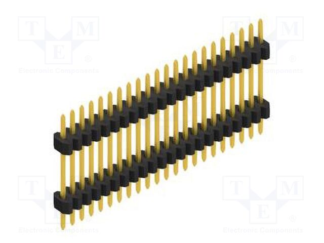 Connector: pin strips; pin header; male; PIN: 22; 1.27mm; THT; 1x22