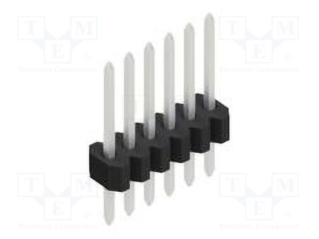Connector: pin strips; pin header; male; PIN: 6; 1.27mm; THT; 1x6