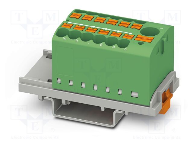 Splice terminal: rail; 24A; 690V; push-in; PA; 0.14÷4mm2; W: 28.6mm