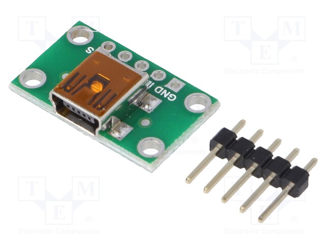 Module: adapter; USB B mini,pin strips
