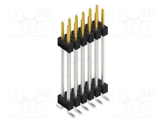 Connector: pin strips; pin header; male; PIN: 12; 2.54mm; SMT; 2x6