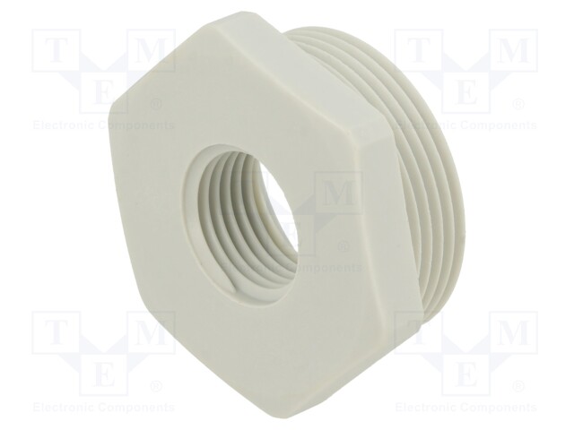 Reduction of threads for glands; Int.thread: M16; polyamide