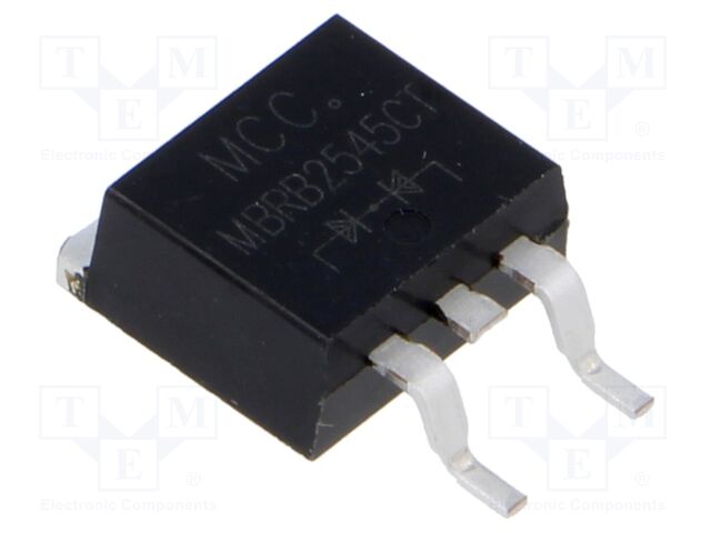 Diode: Schottky rectifying; SMD; 45V; 25A; D2PAK; reel,tape