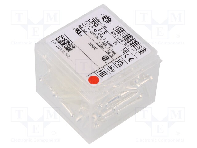 Contact; male; 1.5mm2; CX; silver plated; crimped; 40A