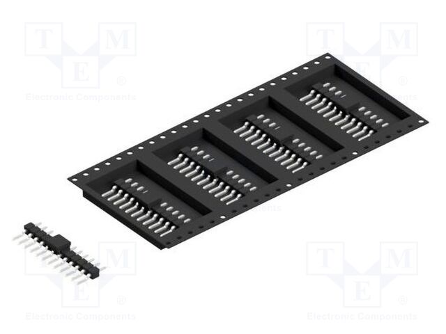 Connector: pin strips; pin header; male; PIN: 12; 2.54mm; SMT; 1x12