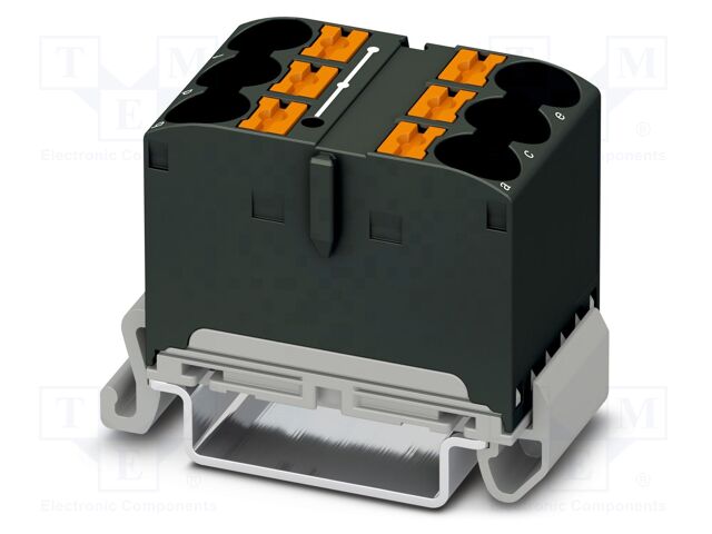 Splice terminal: rail; 57A; 800V; push-in; PA; L: 25.1mm; 0.5÷16mm2