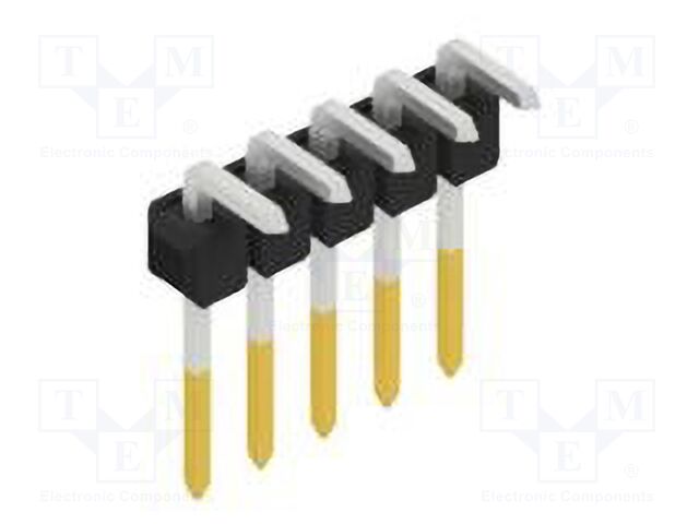 Connector: pin strips; pin header; male; PIN: 5; 2.54mm; THT; 1x5
