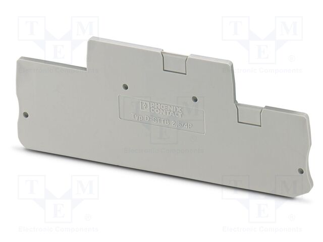 End piece; L: 47.5mm; W: 2.2mm; H: 98.9mm; Body: grey