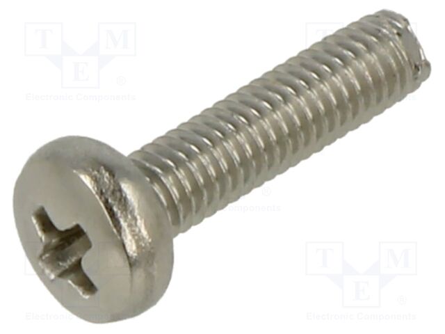 Screw; M3x12; Head: button; Phillips; PH1; A2 stainless steel
