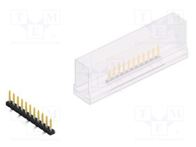 Connector: pin strips; pin header; male; PIN: 11; 2mm; SMT; 1x11