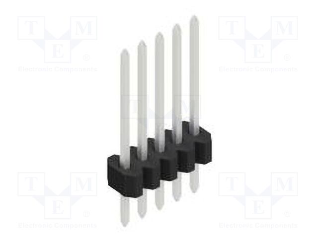 Connector: pin strips; pin header; male; PIN: 5; 1.27mm; THT; 1x5