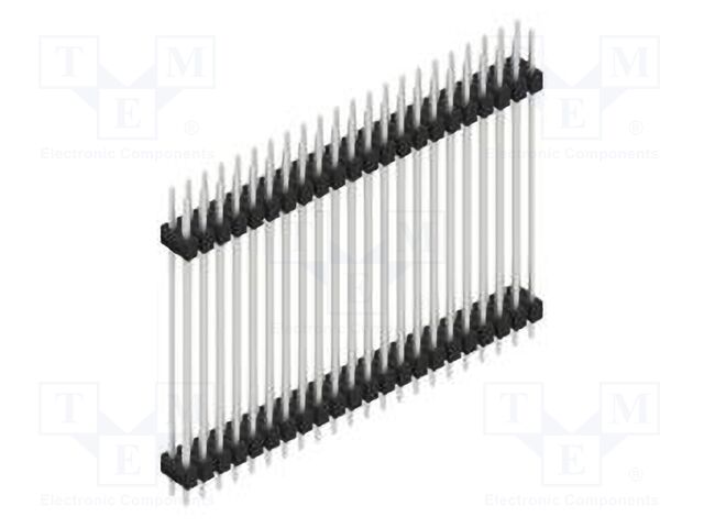 Connector: pin strips; pin header; male; PIN: 44; 2.54mm; THT; 2x22