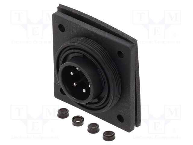 Connector: circular; socket; male; PIN: 6; 5A; 277V; low profile