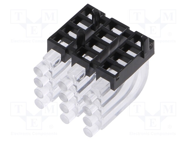 Fibre for LED; round; Ø2mm; No.of mod: 12; Front: convex