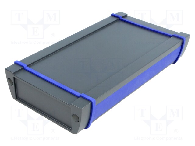 Enclosure: desktop; ALUSTYLE; X: 121mm; Y: 200mm; Z: 32.8mm; graphite