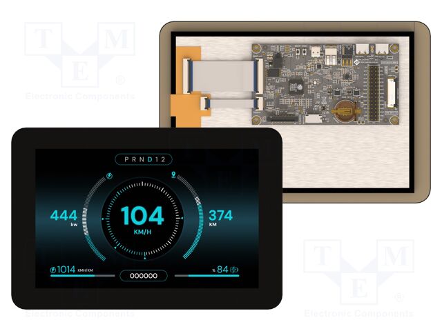 Display: TFT; 7"; 1280x800; 32MBFLASH,32MBPSRAM; 1000cd/m2; 4÷6V