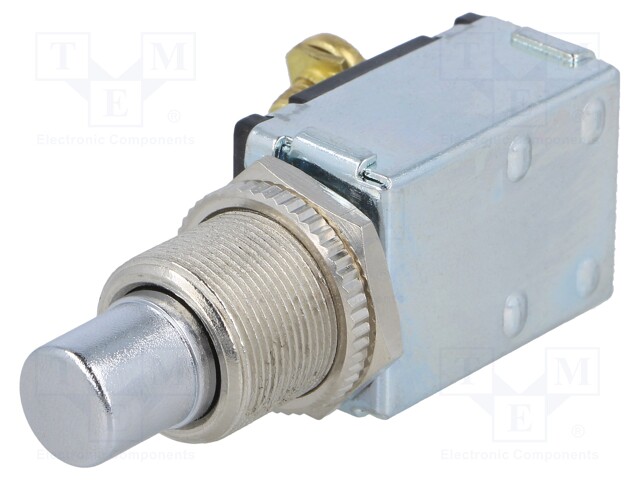 Switch: push-button; Pos: 2; SPST-NO; 15A/12VDC; silver; none