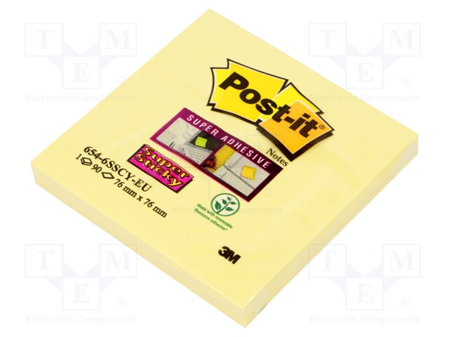 Sticky notes; 76x76mm; yellow