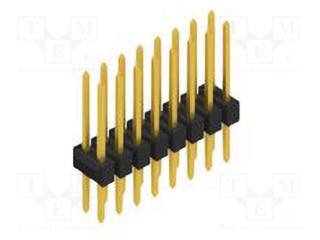Connector: pin strips; pin header; male; PIN: 16; 2.54mm; THT; 2x8