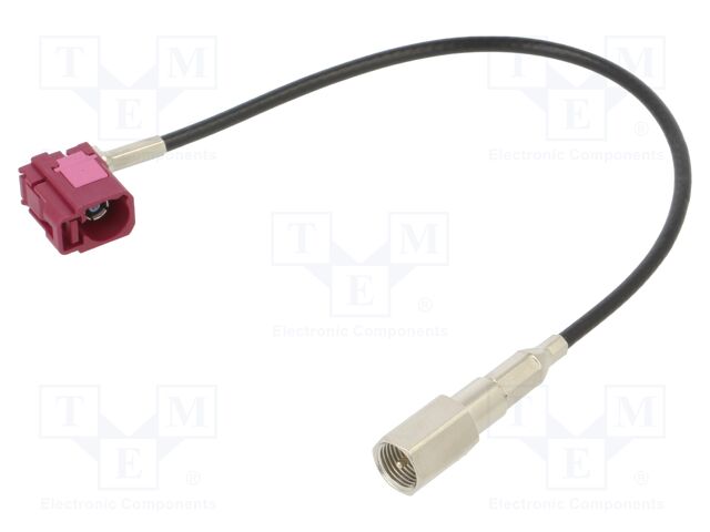 Cable; F plug angular,FME plug; black; angled,straight; 0.2m