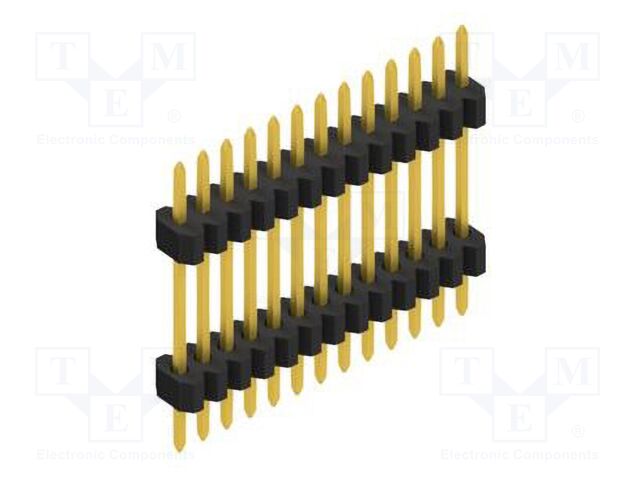 Connector: pin strips; pin header; male; PIN: 13; 1.27mm; THT; 1x13