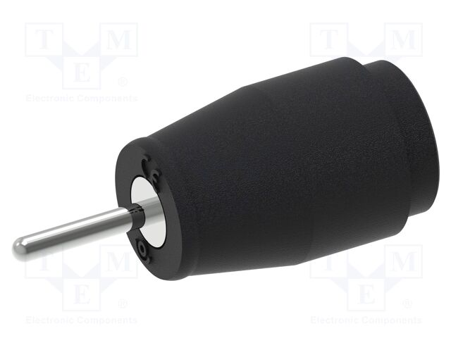 Connector: 4mm banana; socket; 25A; black; nickel plated; 32mm