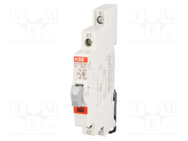 Module: pushbutton switch; 16A; Mounting: DIN; 250VAC; monostable