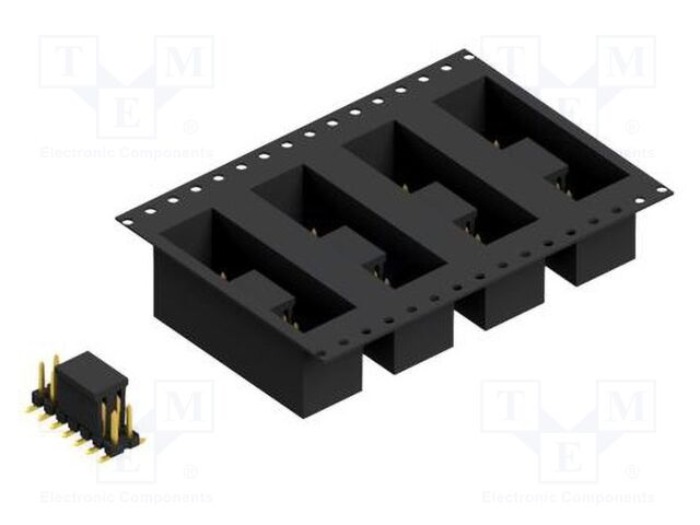 Connector: pin strips; pin header; male; PIN: 14; 2.54mm; SMT; 2x7