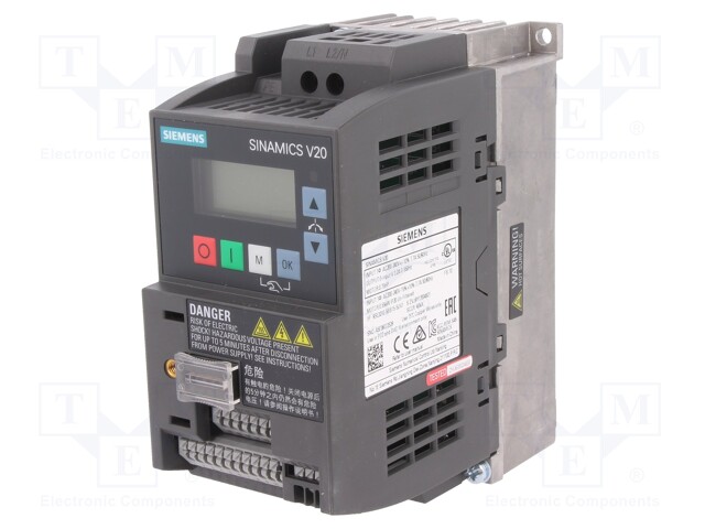 Inverter; Max motor power: 0.55kW; Usup: 200÷240VAC; 0÷599Hz; IN: 6