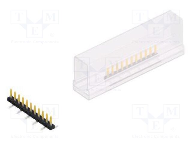 Connector: pin strips; pin header; male; PIN: 11; 2mm; SMT; 1x11