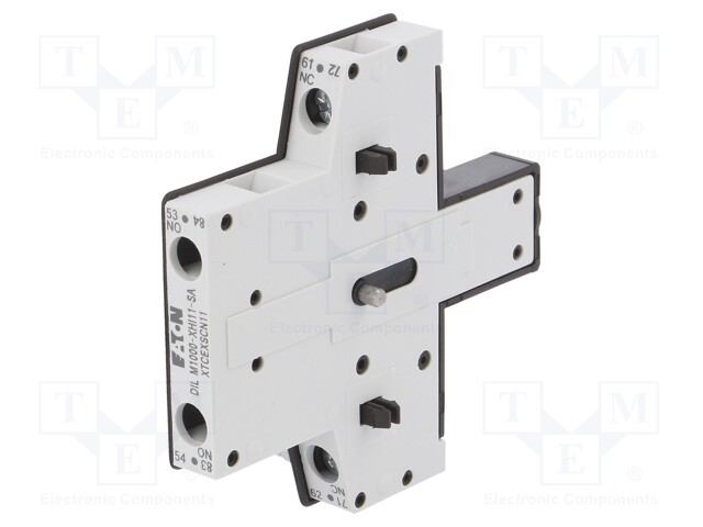 Auxiliary contacts; Leads: screw terminals; Mounting: side