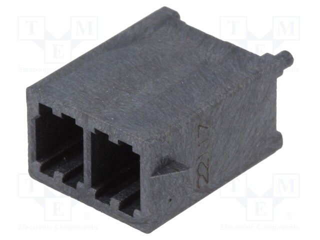 Socket; wire-board; male; Mega-Fit; 5.7mm; PIN: 2; Layout: 2x1; 23A