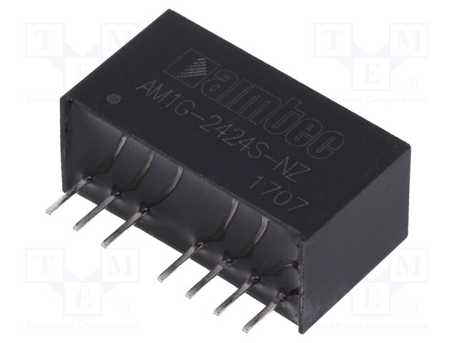 Converter: DC/DC; 1W; Uin: 18÷36V; 24VDC; Iout: 42mA; SIP8; 4.9g
