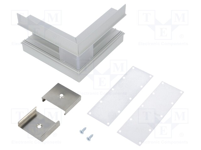 Connector 270°; silver; aluminium; Application: VARIO30-05