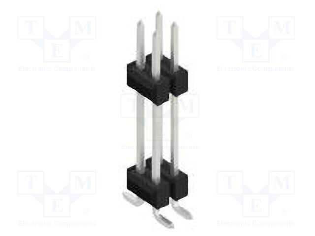 Connector: pin strips; pin header; male; PIN: 4; 2.54mm; SMT; 2x2
