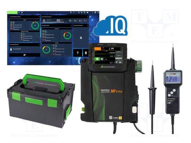 Meter: appliance meter; LCD; Earthing R range: 100mΩ÷9999Ω; USB