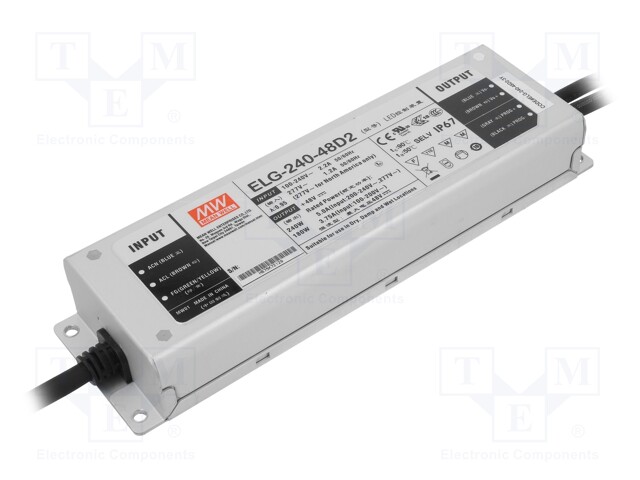 Power supply: switched-mode; LED; 240W; 48VDC; 5A; 100÷305VAC; IP67
