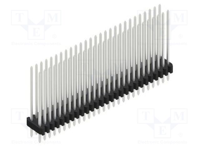 Connector: pin strips; pin header; male; PIN: 54; 1.27mm; THT; 2x27