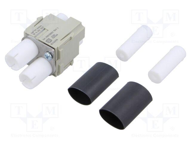 Heavy Duty Connector, Han-Modular Series, Module, 2 Contacts, Plug