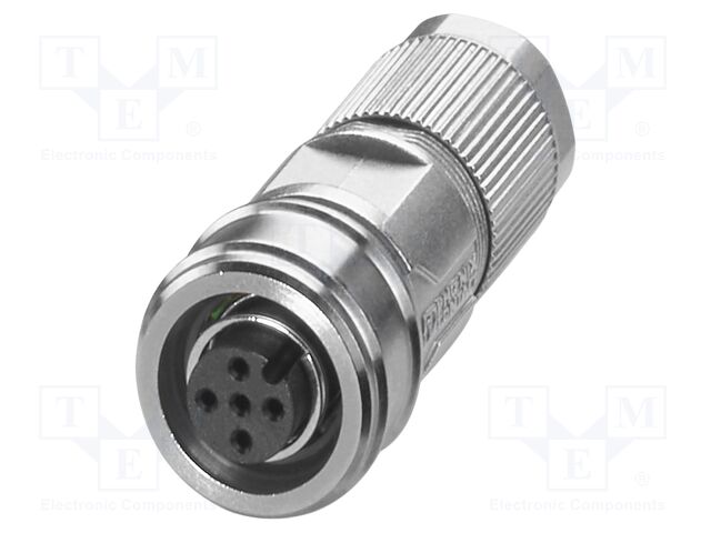 Connector: M12; plug; PIN: 5; 48V; straight; IP65; crimped; A code