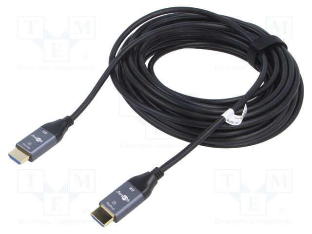 Cable; HDMI plug,both sides; PVC; Len: 10m; black; grey; Core: CCS