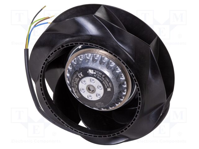 Fan: AC; radial; 115VAC; Ø190x68.5mm; 285m3/h; ball bearing; IP44