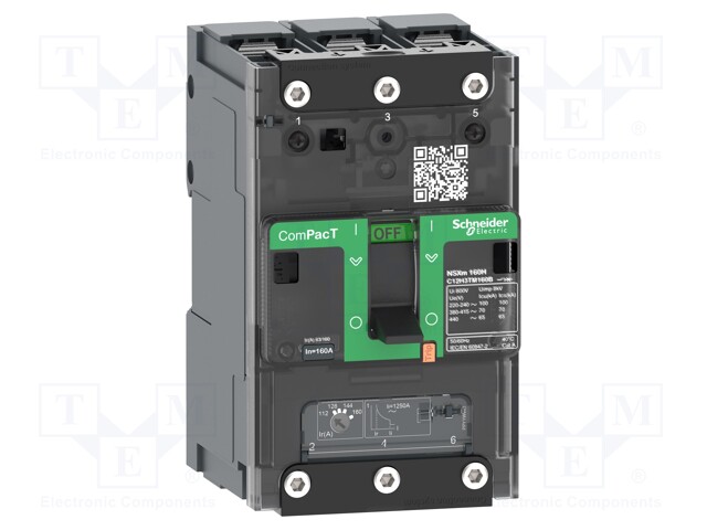 Power breaker; Inom: 63A; IP40; -25÷70°C; Short circuit cap: 25kA